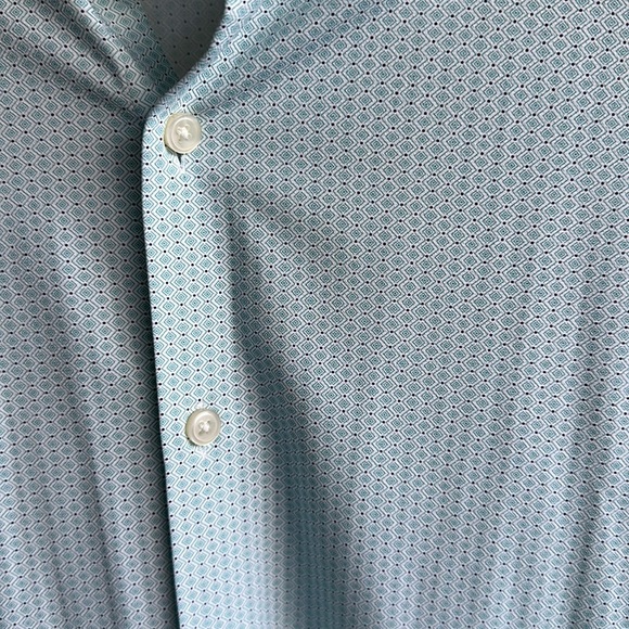 Hugo Boss men’s long sleeve button down shirt size large sharp fit, teal color - Picture 10 of 10